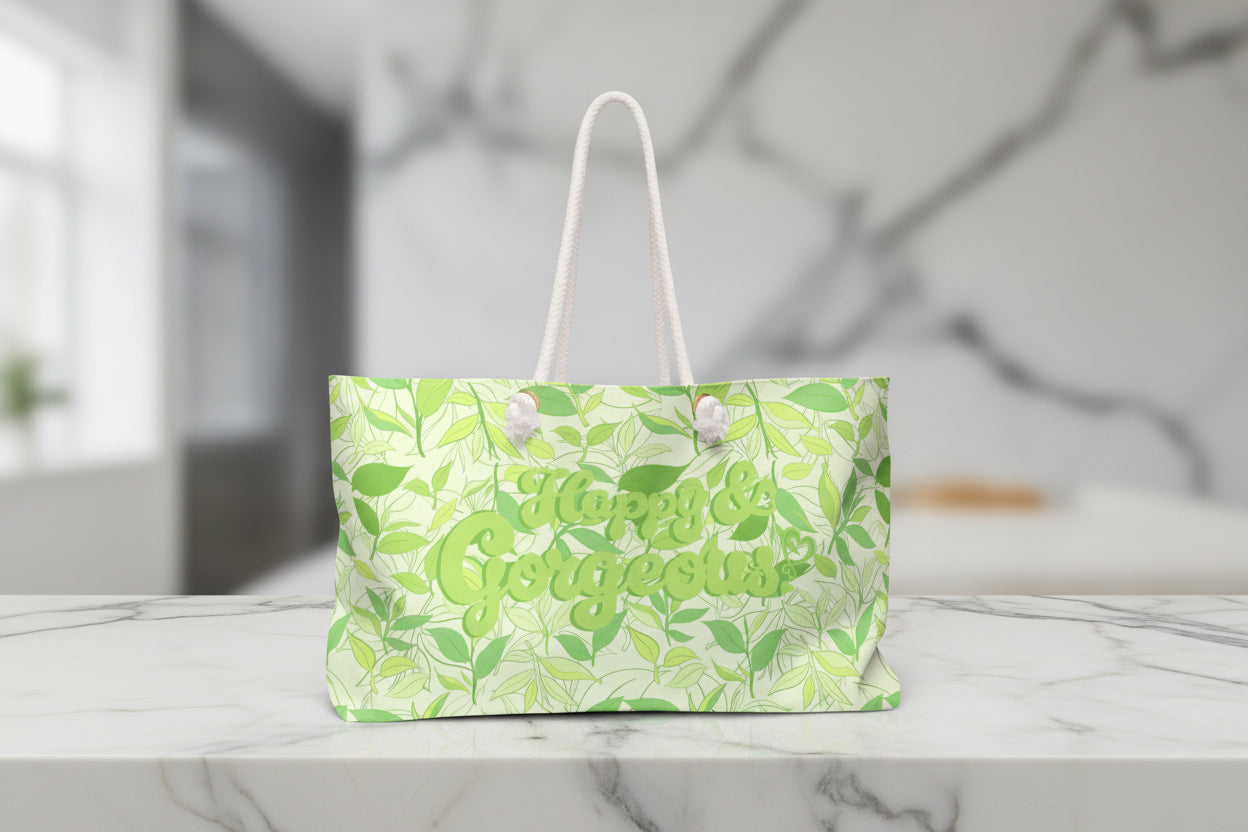 Leafy Green Tea Vibes | Weekender Bag