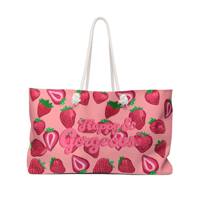 Pink Strawberry Delight | Weekender Bag