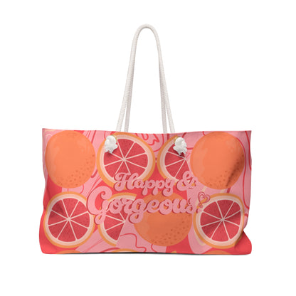 Pink Grateful Grapefruits | Weekender Bag