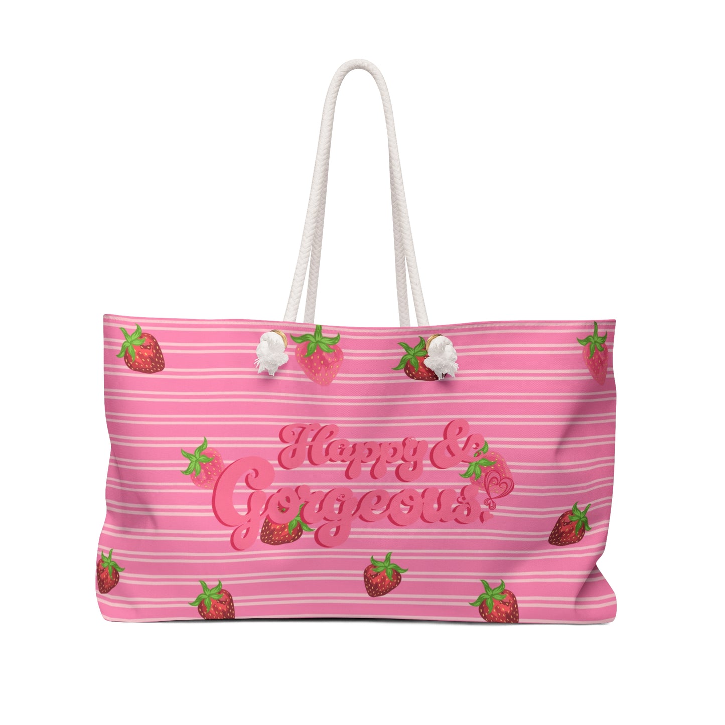 Pink Mini Strawberries | Weekender Bag