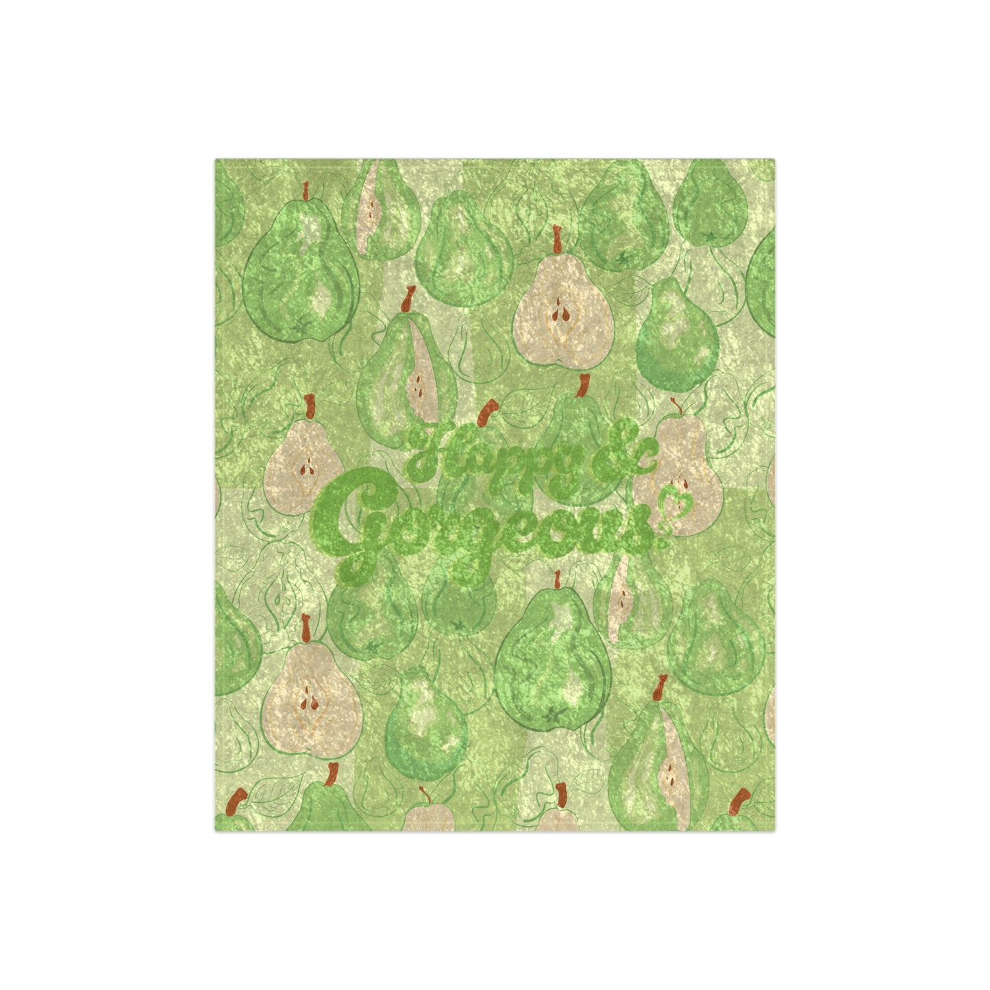 Peaceful Pears | Crushed Velvet Throw Blanket
