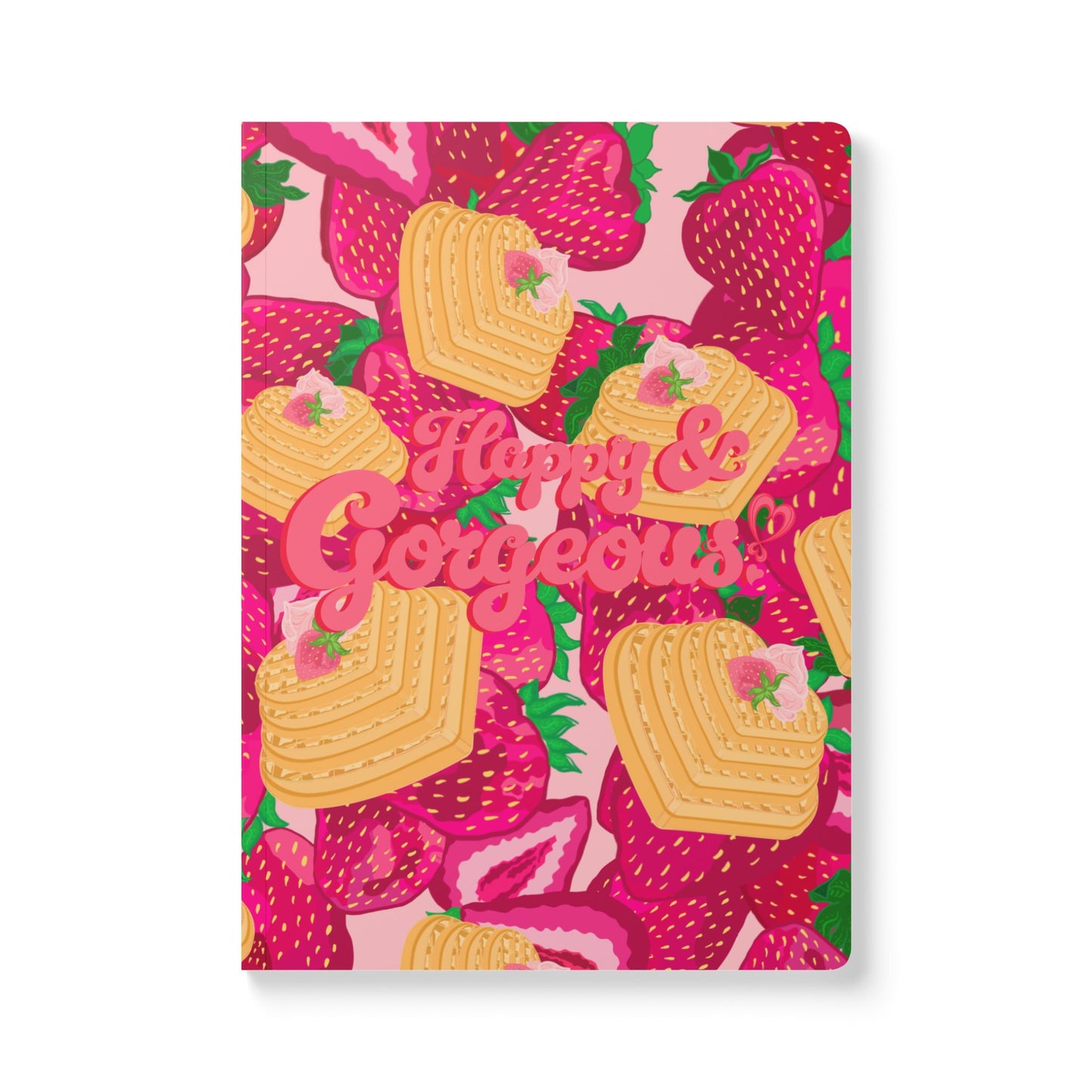 Strawberry Heart Waffles | Softcover Journal