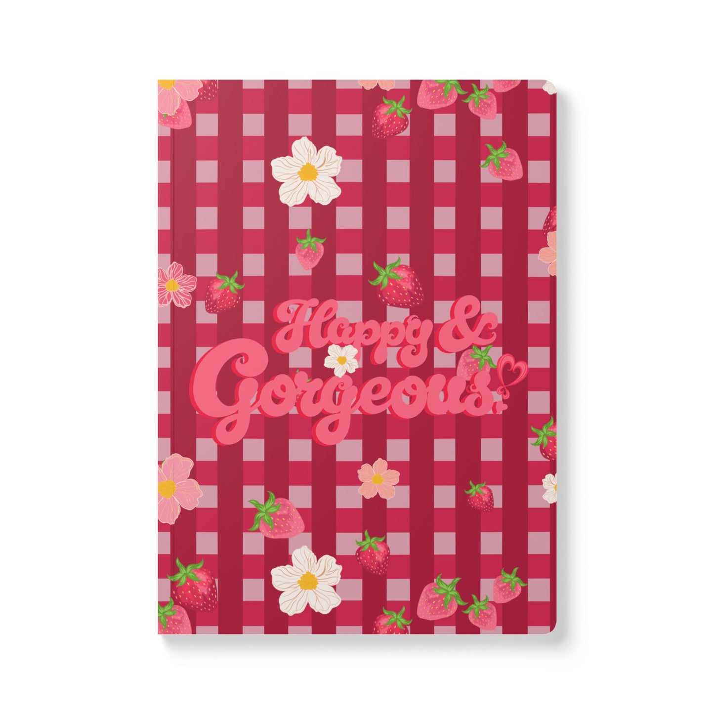 Strawberry Gingham | Softcover Journal