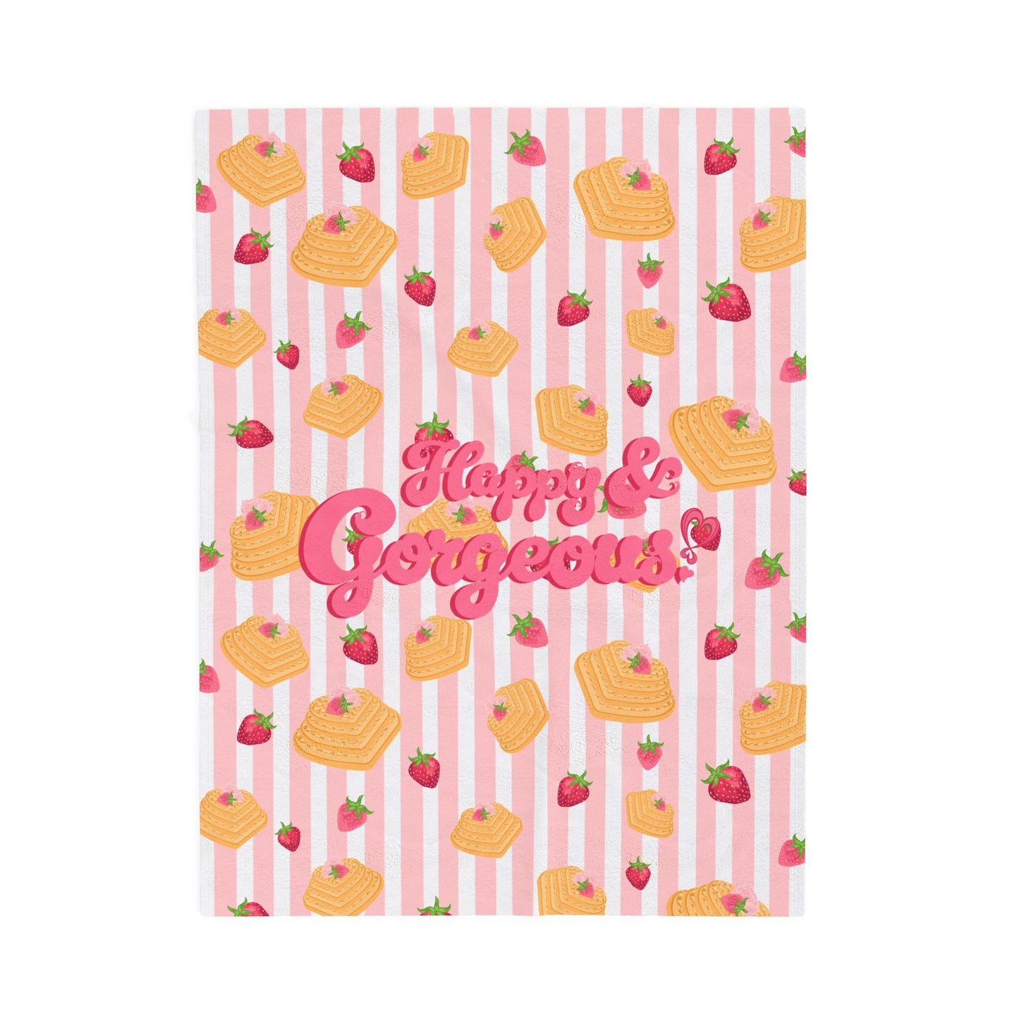 Strawberries & waffles | Velvet Plush Blanket