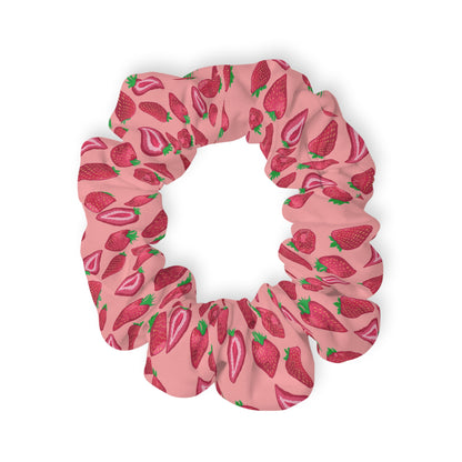 Pink Strawberry Delight | Hair Scrunchie