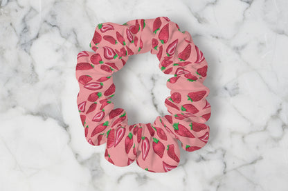 Pink Strawberry Delight | Hair Scrunchie