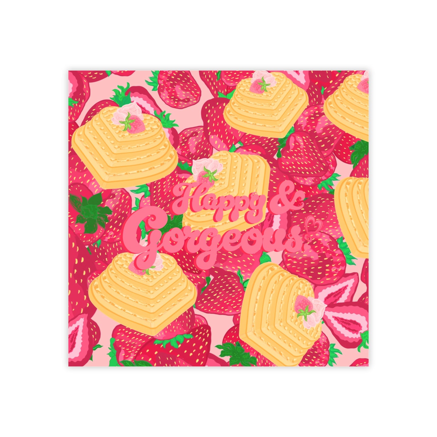Strawberry Heart Waffles | Post-it Sticky Notes