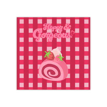 Gingham Pink Swiss Roll | Post-it® Sticky Note