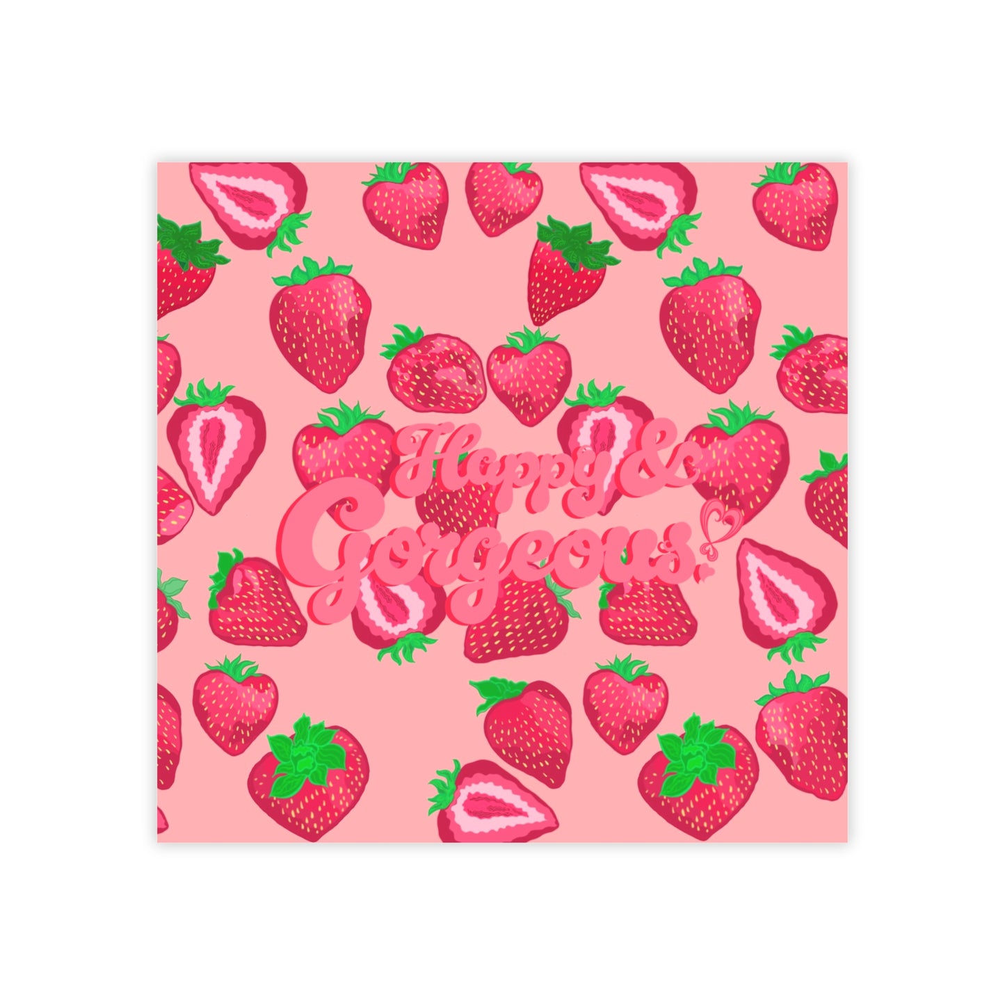 Pink Strawberry Delight | Post It Sticky Notes