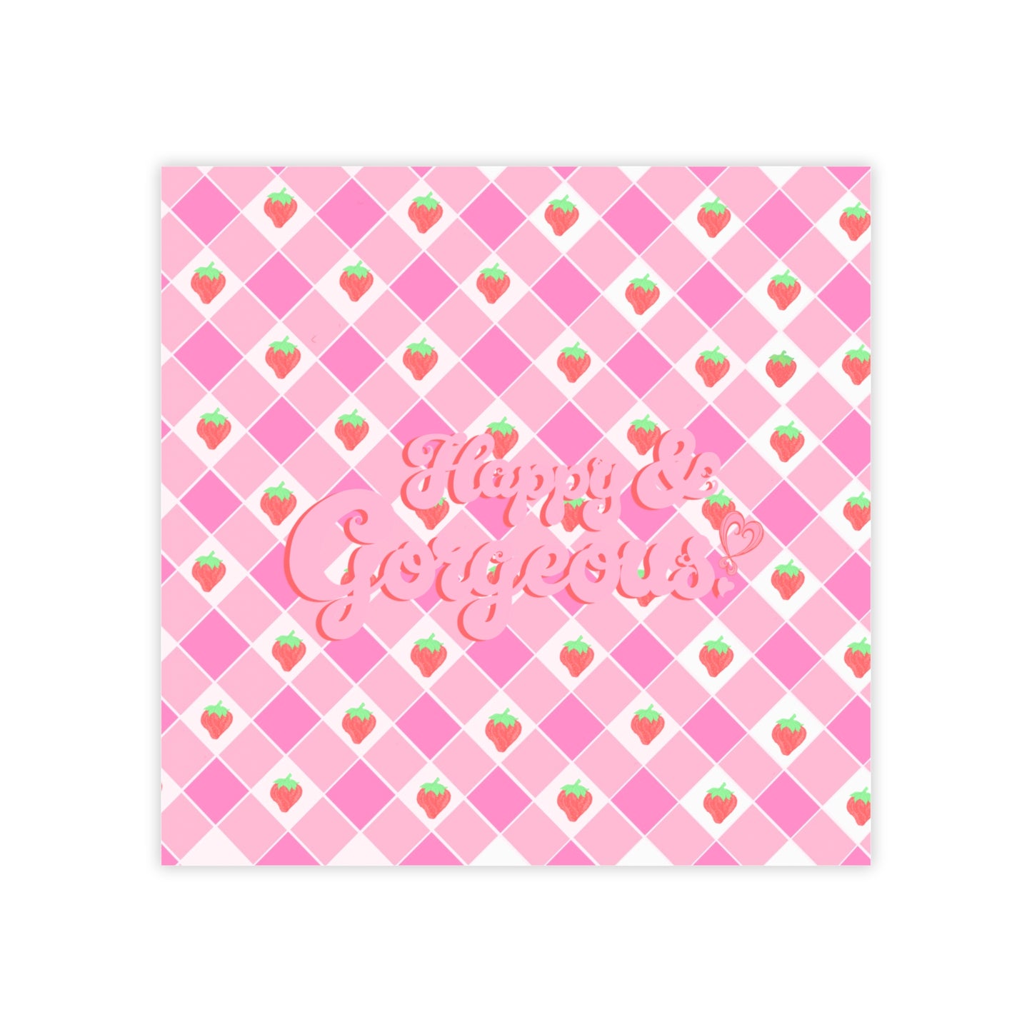 Pink Strawberry Gingham | Post-it Sticky Notes