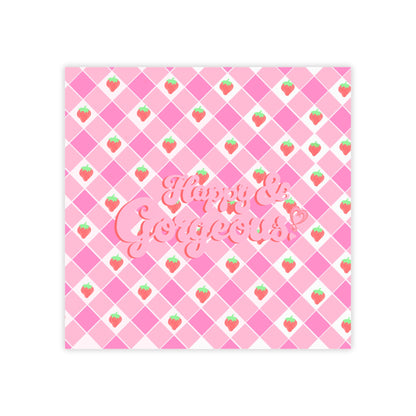 Pink Strawberry Gingham | Post-it Sticky Notes