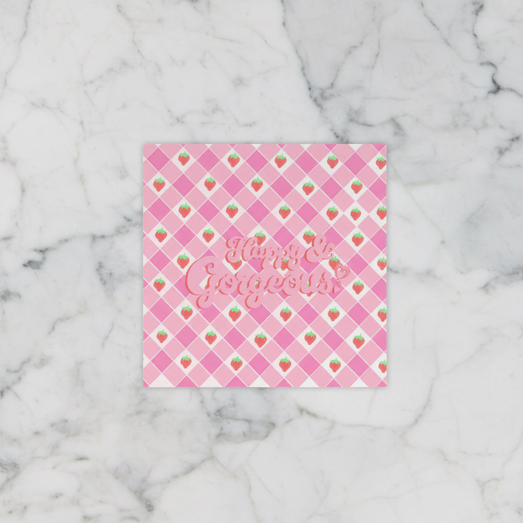Pink Strawberry Gingham | Post-it Sticky Notes