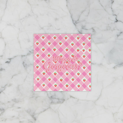 Pink Strawberry Gingham | Post-it Sticky Notes