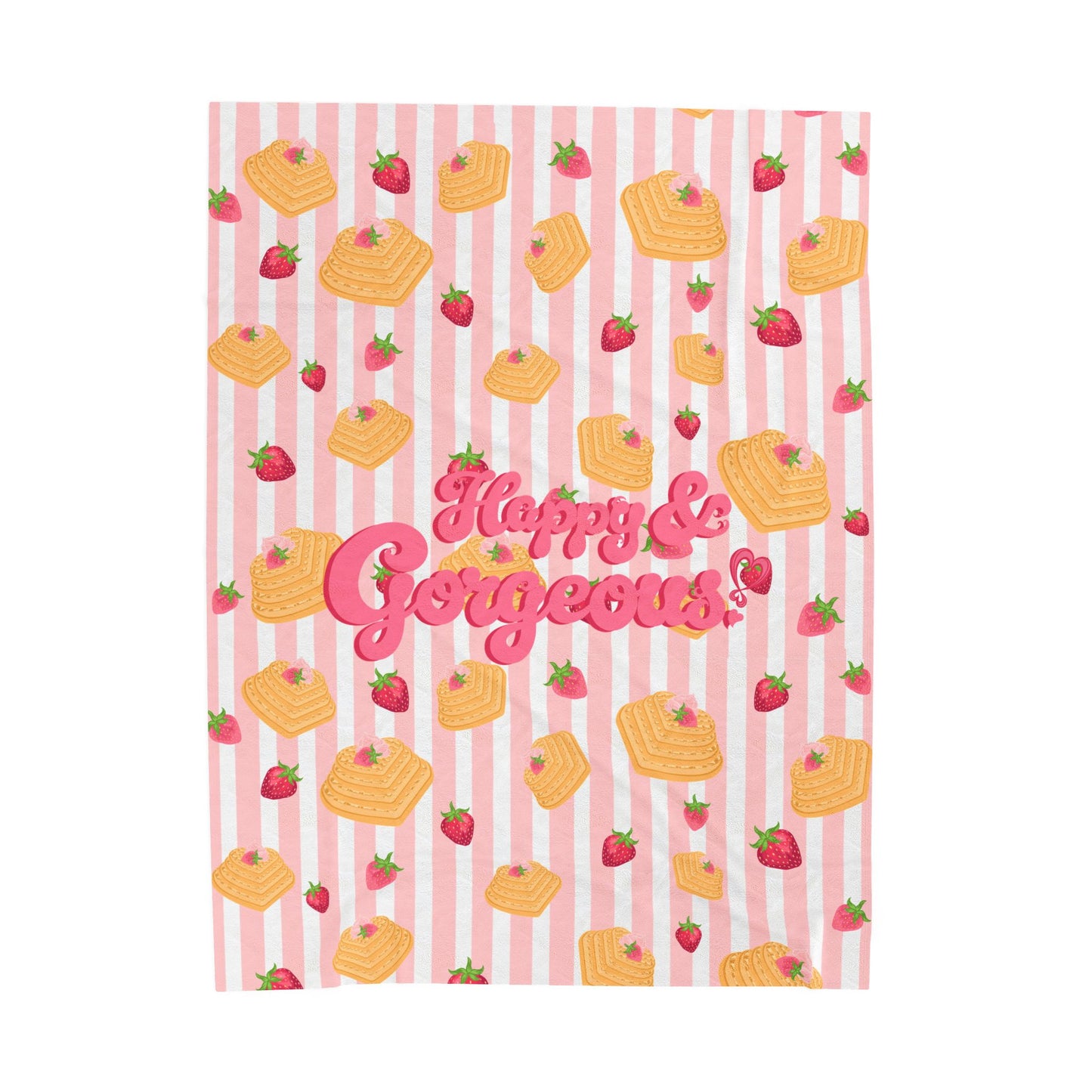 Strawberries & waffles | Velvet Plush Blanket