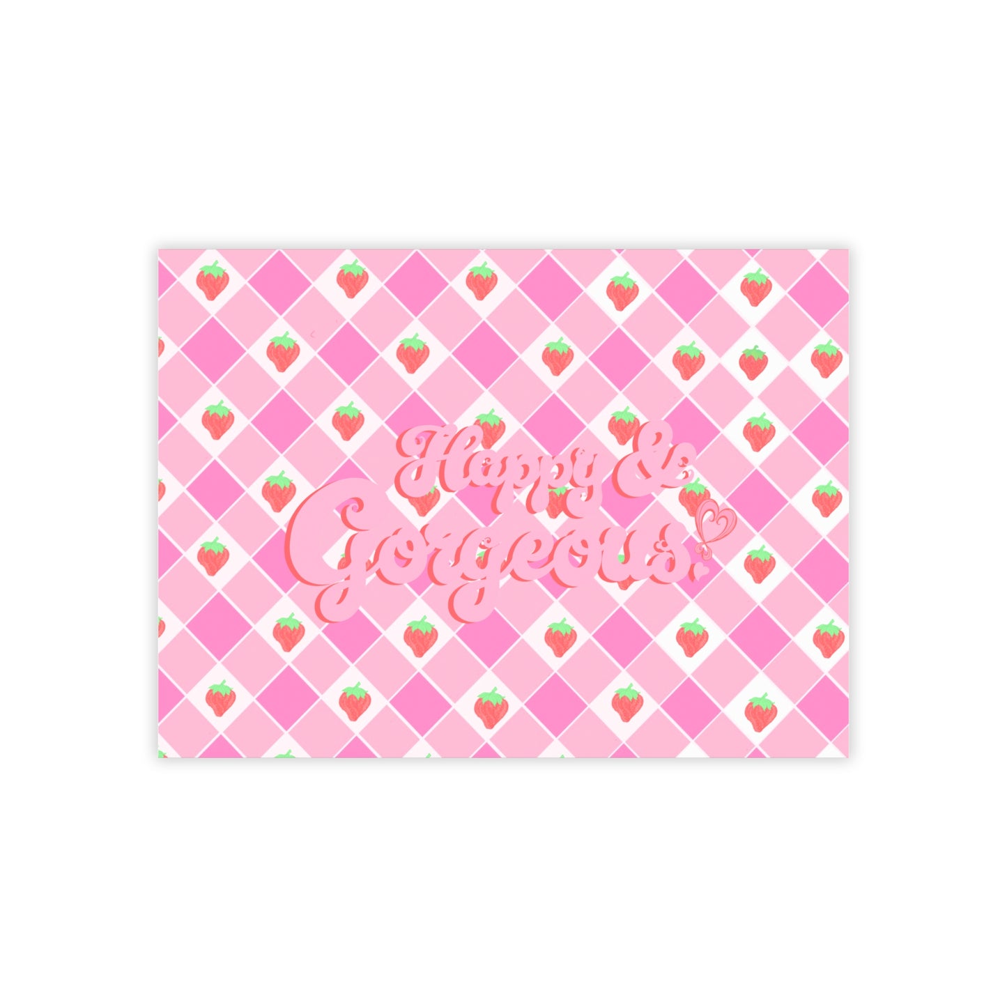 Pink Strawberry Gingham | Post-it Sticky Notes