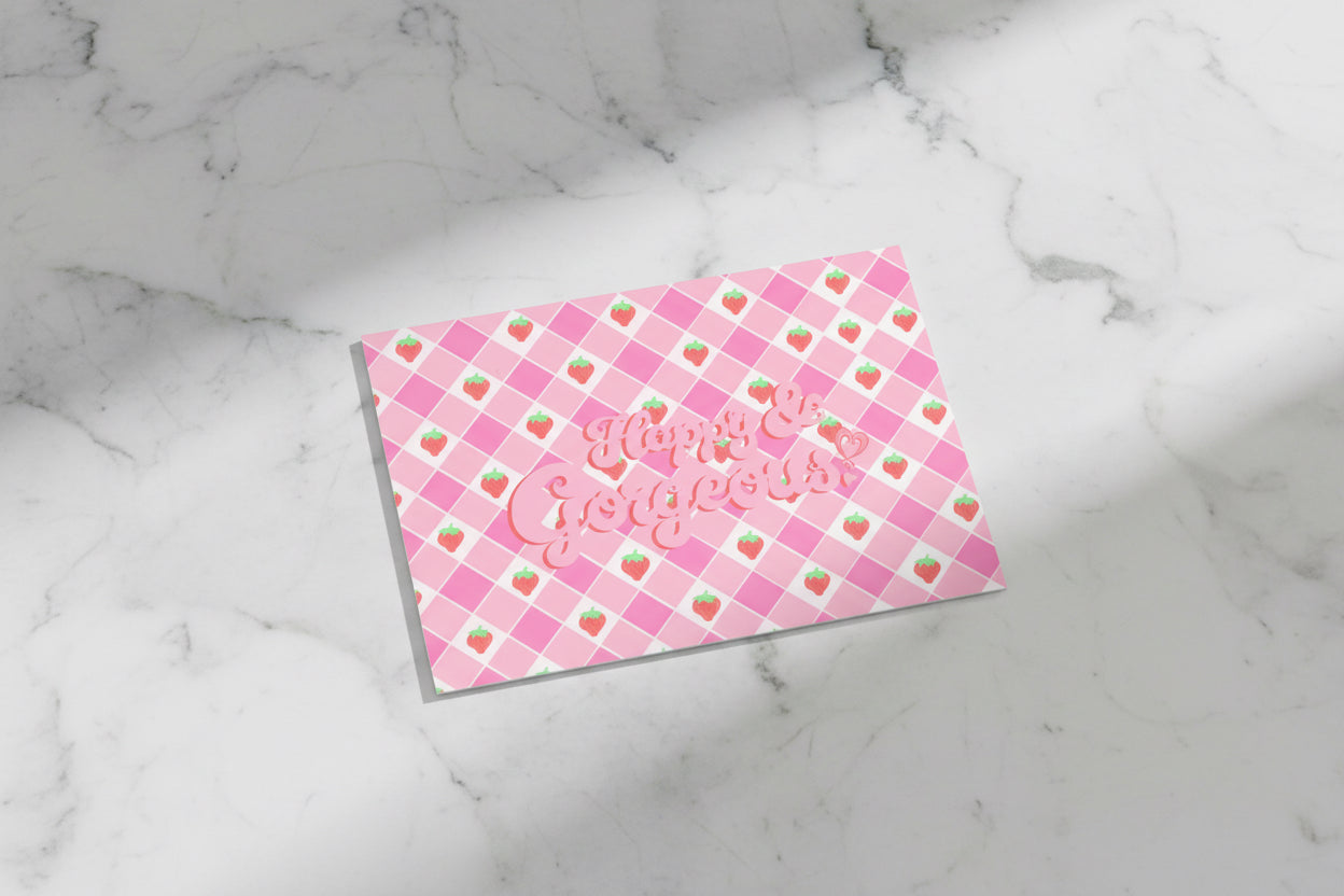 Pink Strawberry Gingham | Post-it Sticky Notes