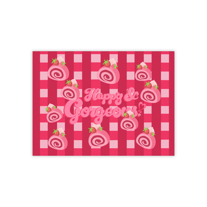 Gingham Mini Pink Swiss Rolls | Post-it® Sticky Note