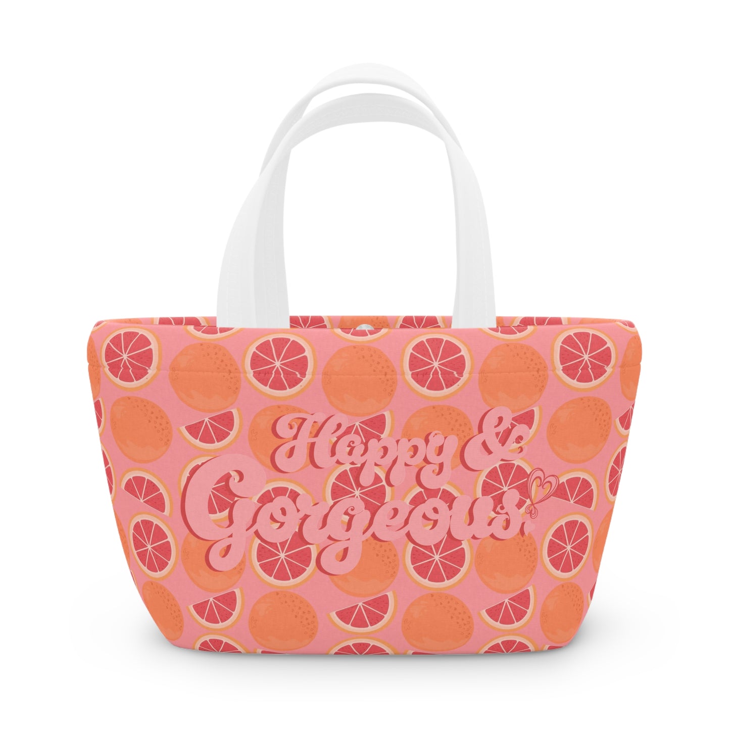 Pink Grateful Grapefruits | Lunch Tote Bag