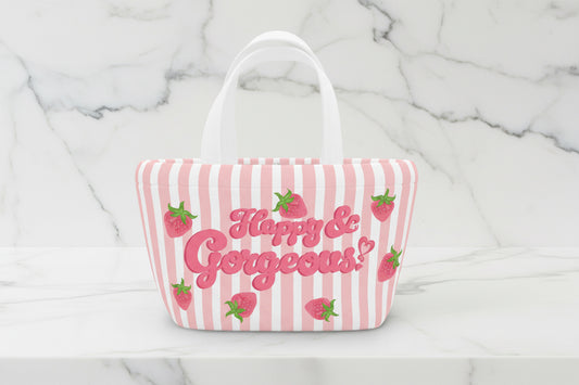 Mini Strawberries & Cream | Lunch Tote Bag