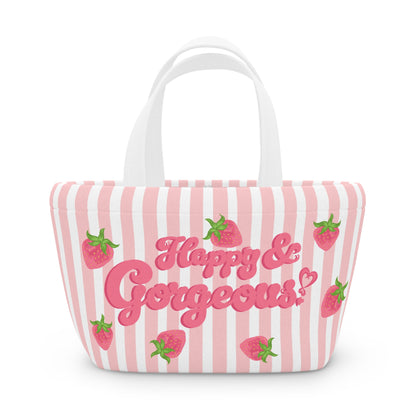 Mini Strawberries & Cream | Lunch Tote Bag