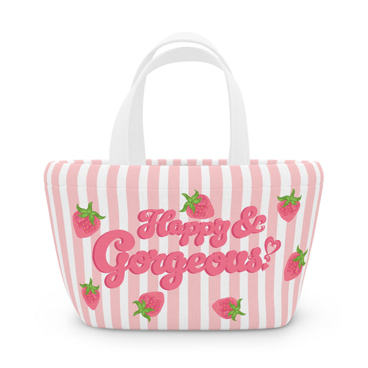 Mini Strawberries & Cream | Lunch Tote Bag