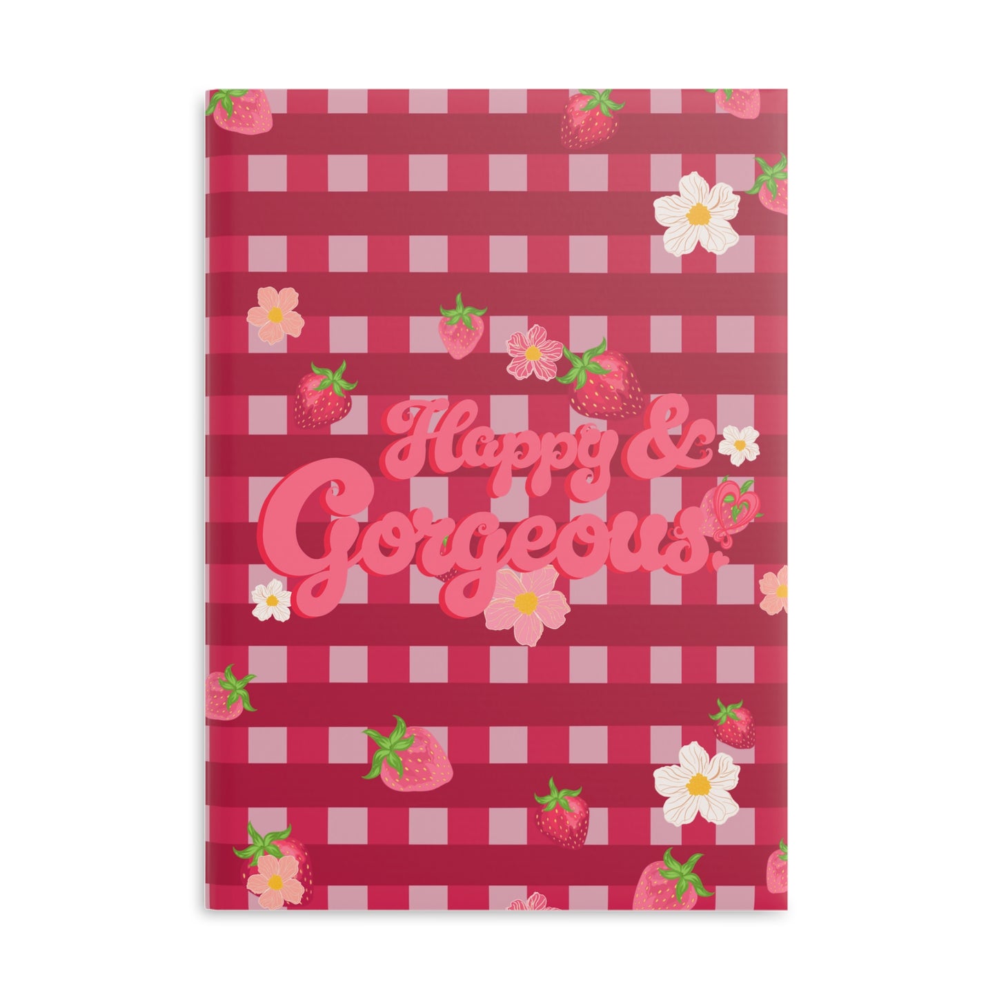 Strawberry Gingham | Hardcover Journal