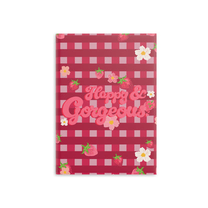 Strawberry Gingham | Hardcover Journal