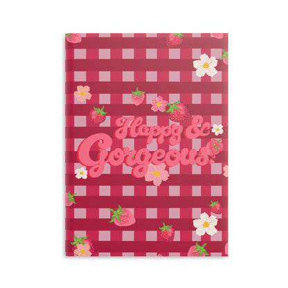 Strawberry Gingham | Hardcover Journal