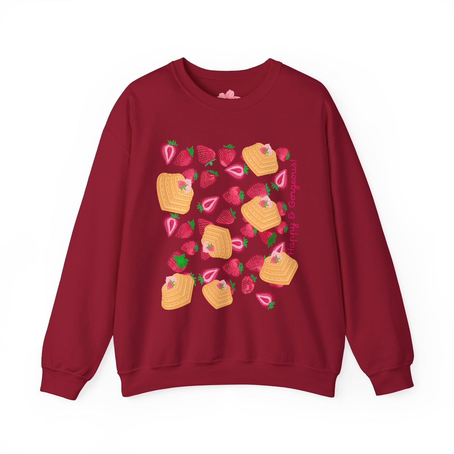Strawberry Heart Waffles | Sweatshirt
