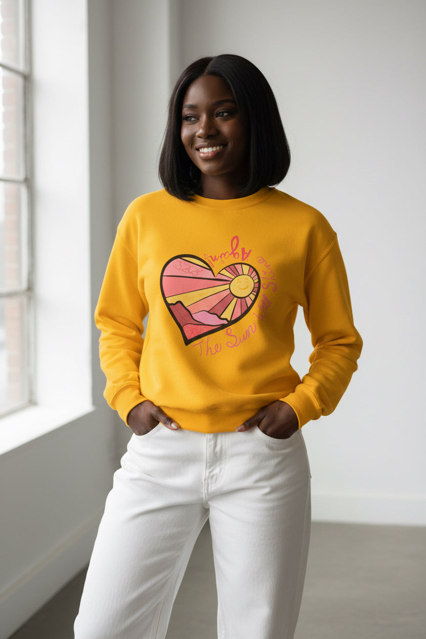 The Sun Will Shine Again Heart | Sweatshirt