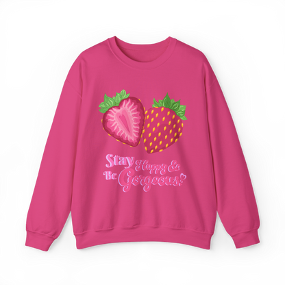 Stay Happy Strawberries | Sweatshirt