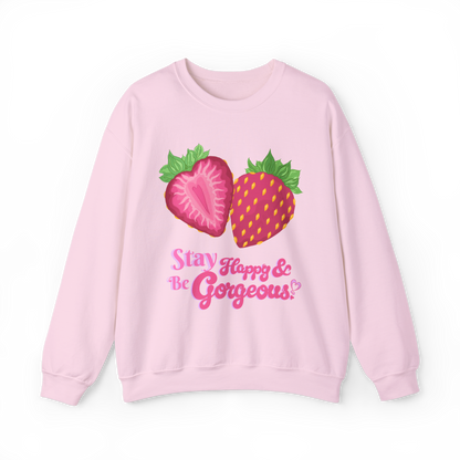 Stay Happy Strawberries | Sweatshirt