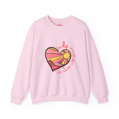 The Sun Will Shine Again Heart | Sweatshirt