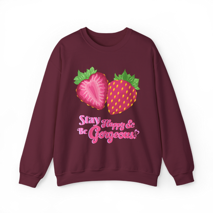 Stay Happy Strawberries | Sweatshirt