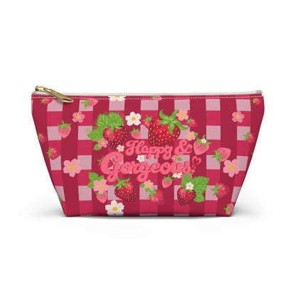 Strawberry Gingham | Beauty Bag