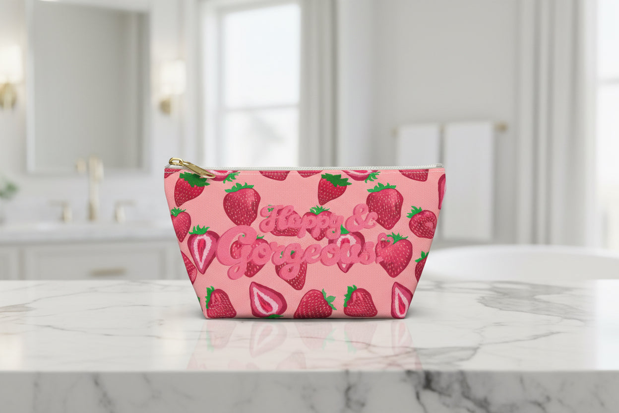 Pink Strawberry Delight | Beauty Bag