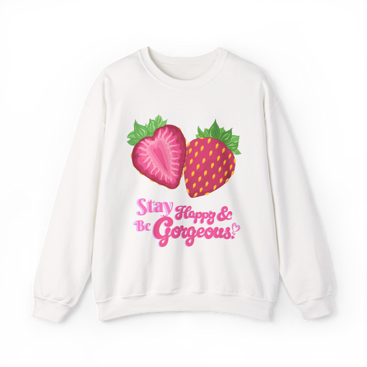 Stay Happy Strawberries | Sweatshirt