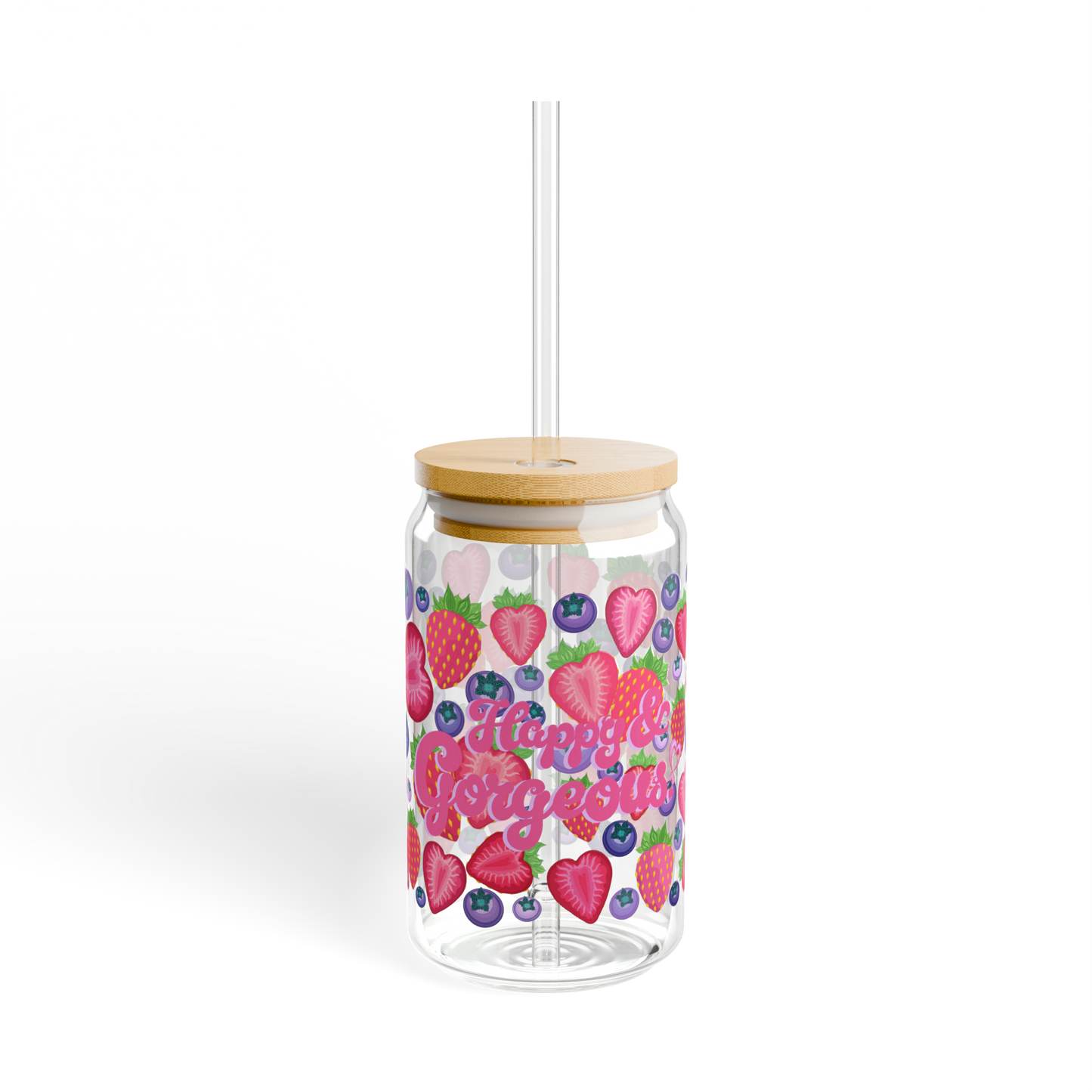 Berry Mixed Emotions | 16oz, Glass Tumbler & Straw