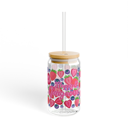Berry Mixed Emotions | 16oz, Glass Tumbler & Straw