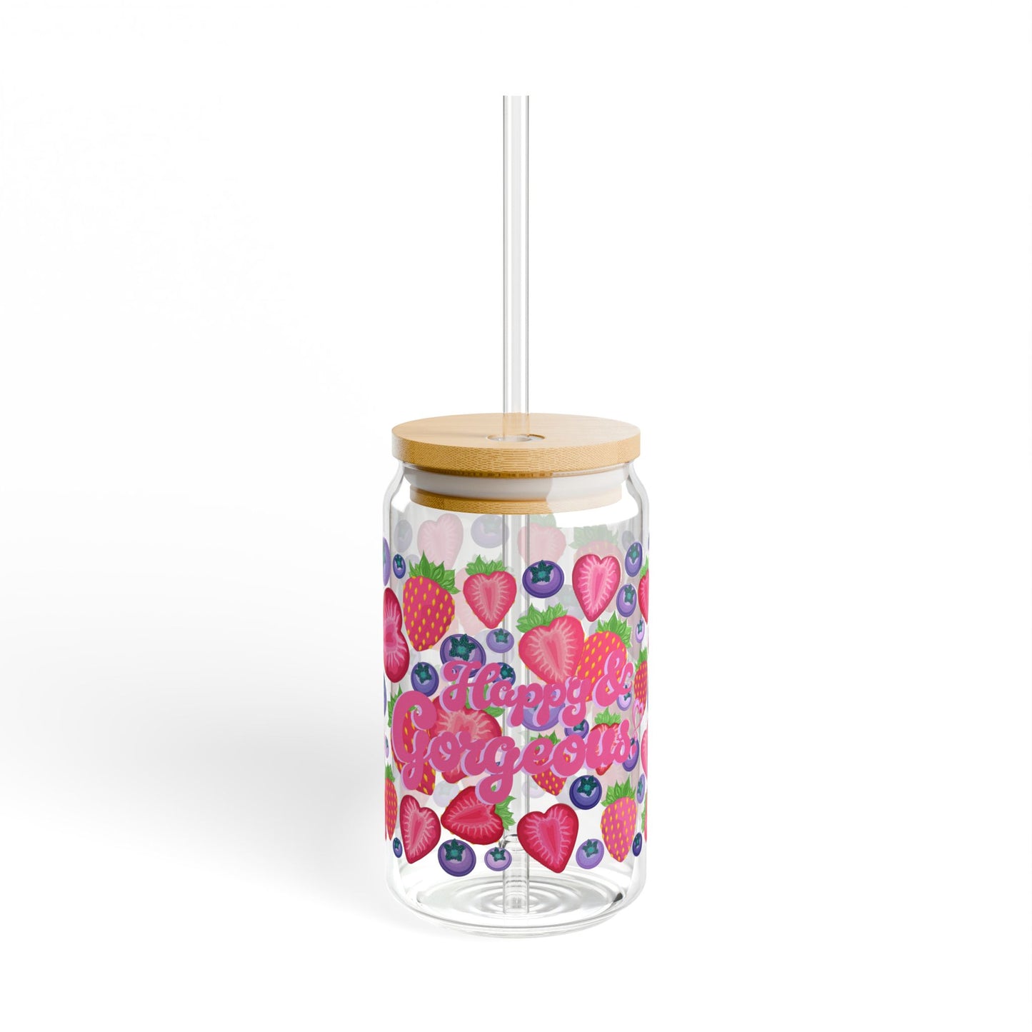 Berry Mixed Emotions | 16oz, Glass Tumbler & Straw