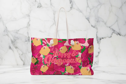 Strawberry Heart Waffles | Weekender Bag