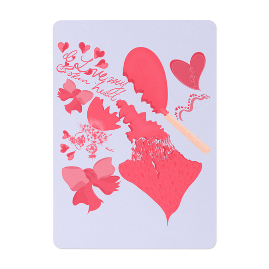 I Love My Broken Heart | Art Print Greeting Card