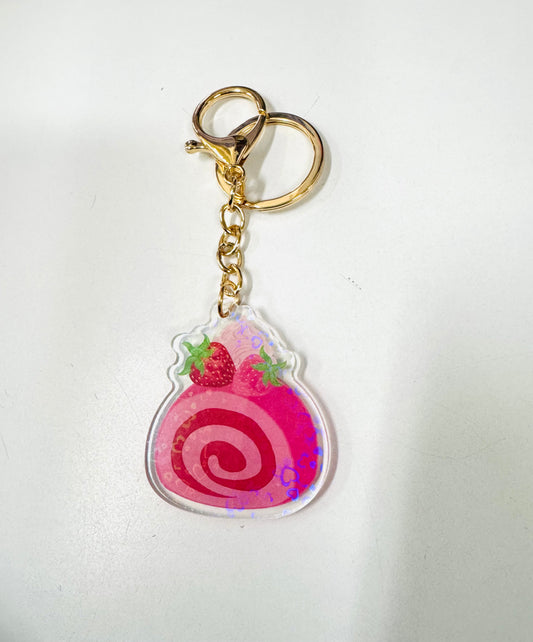 Strawberry Swiss Roll | Keychain