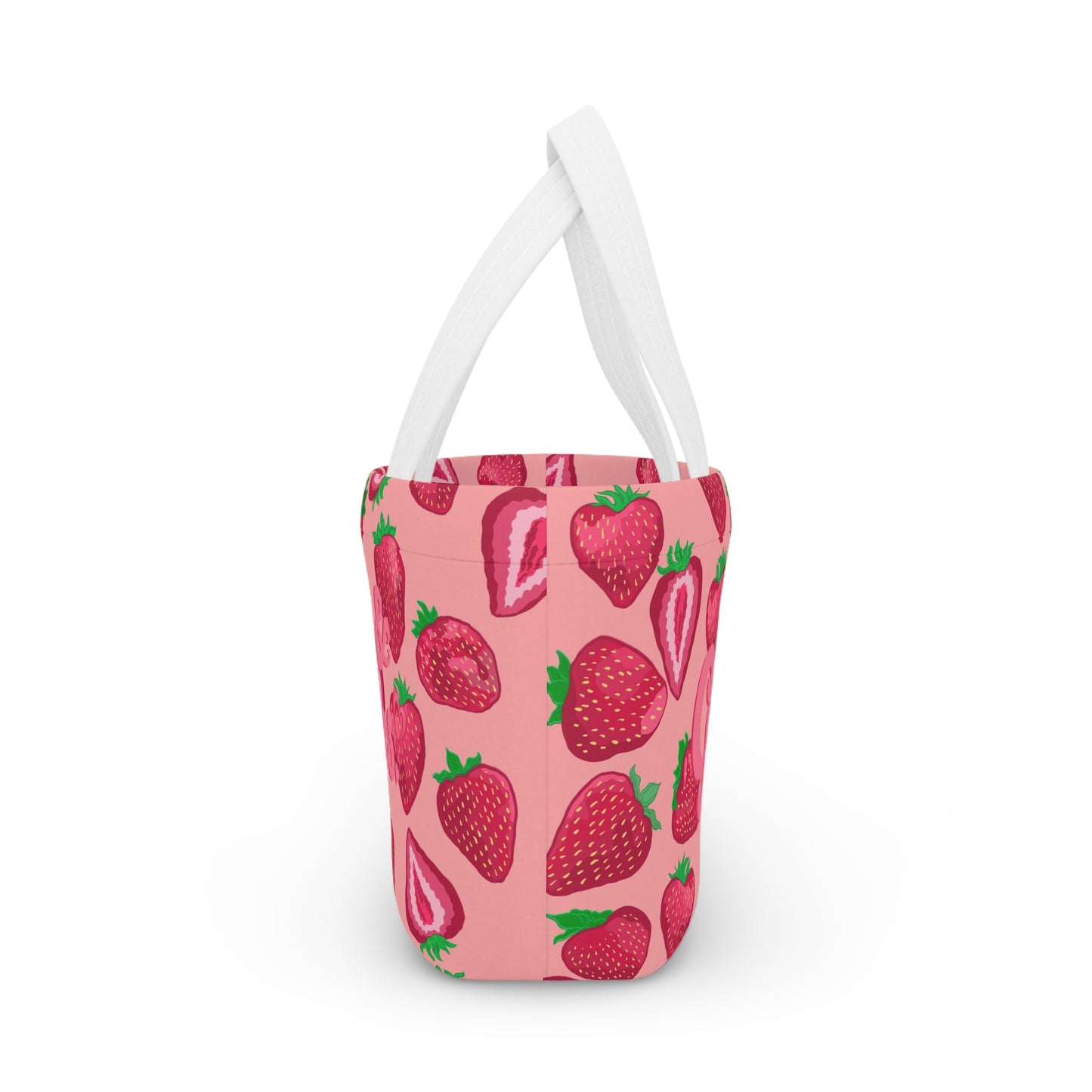 Pink Strawberry Delight | Lunch Tote Bag