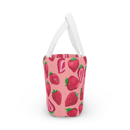Pink Strawberry Delight | Lunch Tote Bag