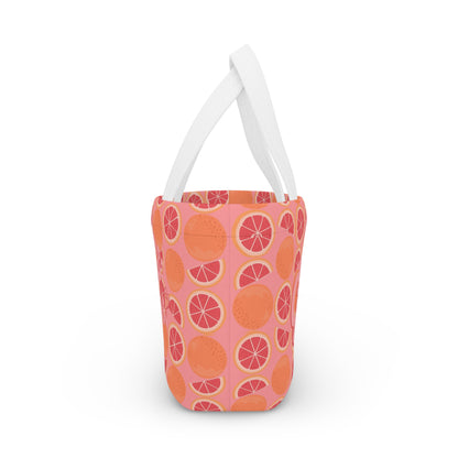 Pink Grateful Grapefruits | Lunch Tote Bag