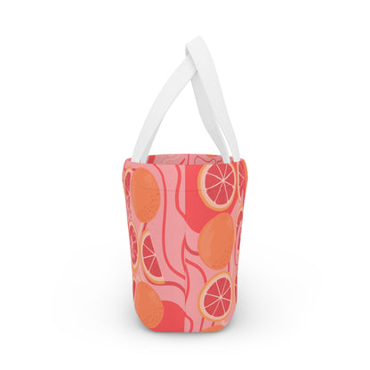 Pink Grateful Grapefruits | Lunch Tote Bag