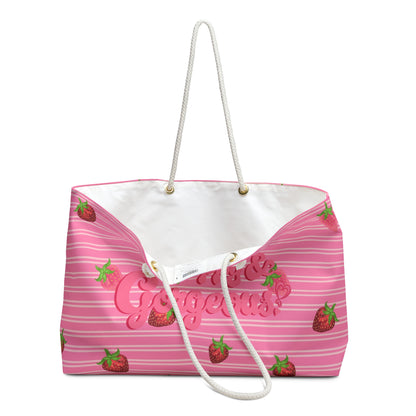 Pink Mini Strawberries | Weekender Bag