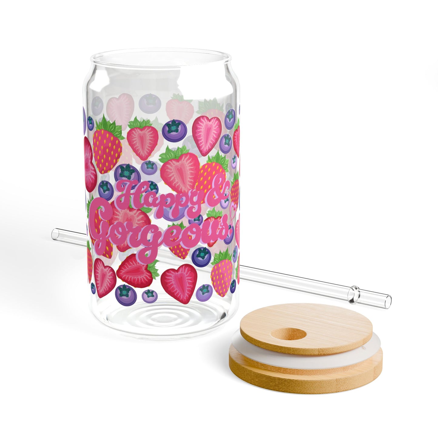 Berry Mixed Emotions | 16oz, Glass Tumbler & Straw