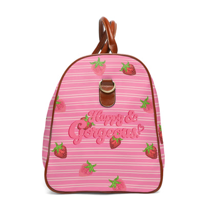Mini Pink Strawberry | Duffel Bag